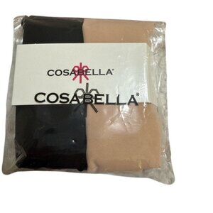 Cosabella Microfiber Freecut Bikini 2 Pack Black/Nude Size 1X